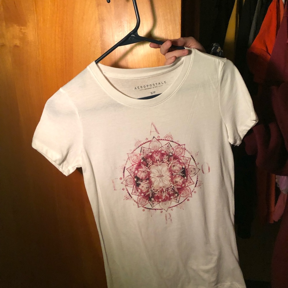 White graphic tee
